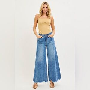 RISEN High Rise Ankle Wide Jeans 10010005001
